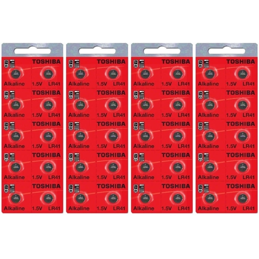 LR41 / AG3 Toshiba 1.5V Alkaline Pack Of 40 Button Cell Batteries EXP ...