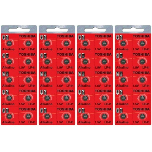 LR41 / AG3 Toshiba 1.5V Alkaline Pack Of 40 Button Cell Batteries EXP