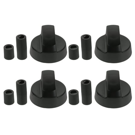 ibasenice 4Pack Versatile Replacement Knobs for Cooktop Oven and Gas Range Black