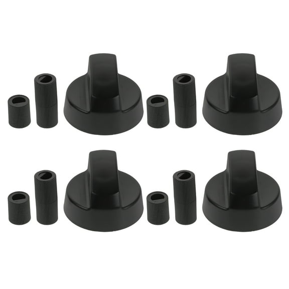 ibasenice 4Pack Versatile Replacement Knobs for Cooktop Oven and Gas Range Black