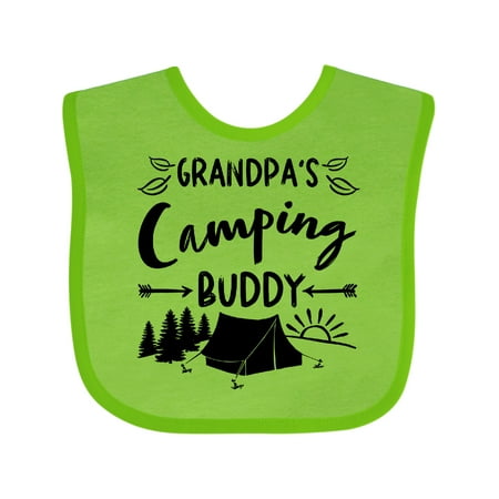 

Inktastic Grandpas Camping Buddy Gift Baby Boy or Baby Girl Bib