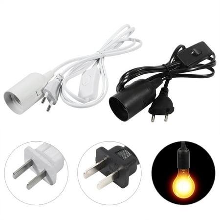 VBESTLIFE 1Pc E27 Hanging Pendant Light Fixture Home Lamp Chandeliers Bulb Socket Holder Cord with Switch, Light Socket, Hanging Light