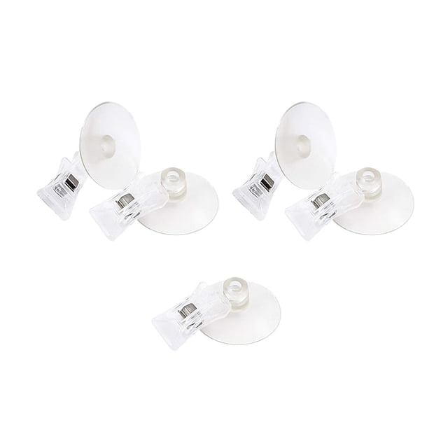 Transemion 1/2/3/5 5pcs/set Convenient And Practical Wall Suction Cup Clip - Clear And Durable Wide Application PVC Clear Suction Cup Clip 1PCS