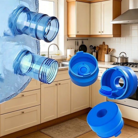 5 Gallon Water Jug Cap,Food Grade 5 Gallon Water Bottle Caps,1Pcs Reusable Silicone Caps Fit 55mm Standard/Screw/Crown Lids for Dispenser Bottles