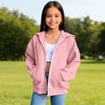 thumbnail image 2 of Teen Girls Boys Kids Hoodies Zip up Long Sleeve Hooded Sweatshirt Pullover with Pockets Trendy Clothing for Girls Boys, 2 of 6