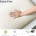 thumbnail image 4 of Almohada de látex natural de primera calidad, la almohada ayuda a aliviar la presión, el dolor de cuello y hombros, sin productos químicos tóxicos de espuma viscoelástica, 4 of 5