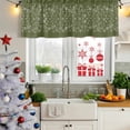 thumbnail image 5 of 2 Pack Japanese Valances for Windows Bedroom Living Room Window Treatments, Green Rustic Retro Pastoral Floral Leaves Rod Pocket Valance Drapes Short Kitchen Curtains Over Sink 42"x18", 5 of 8