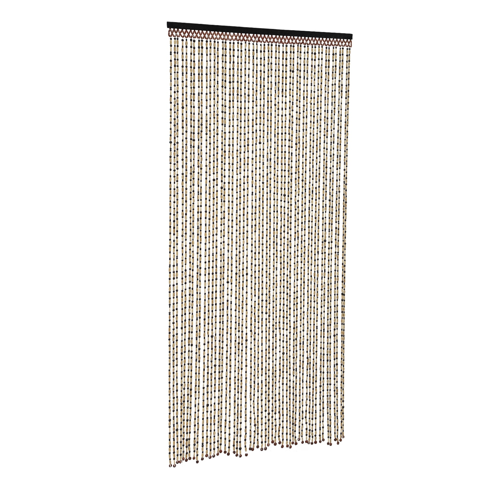 Dwellnix Eco-Friendly Bamboo Beaded Curtain, 49 Strands, Retro Design, Decorative Privacy Screen for Doors, Windows, and Rooms, Easy Installation for Home & Office Spaces