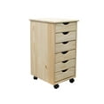 thumbnail image 2 of Jela Solid Wood 6 Drawer Roll Cart in Unfinished, 2 of 8