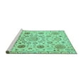 thumbnail image 2 of Ahgly Company Machine Washable Indoor Rectangle Abstract Turquoise Blue Modern Area Rugs, 3' x 5', 2 of 4