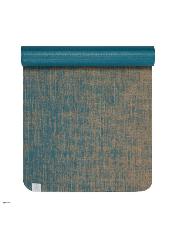 Evolve by Gaiam Jute Yoga Mat, Teal, 5mm Thick