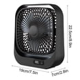 2-in-1 Desk Circulation Fan With Adjustable Lamp, Rechargeable USB ...