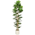 thumbnail image 1 of HOMCOM Faux Fiddle Leaf Fig Tree, 6FT Artificial Tree for Indoor Decor, 1 of 10