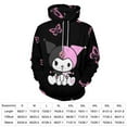 thumbnail image 2 of Kuromi & My Melody Unisex Sweatshirts Fashion Sweater for Men Women Pullover Hoodie Graphic Print Activewear Jacket Tops 6XL, 2 of 6