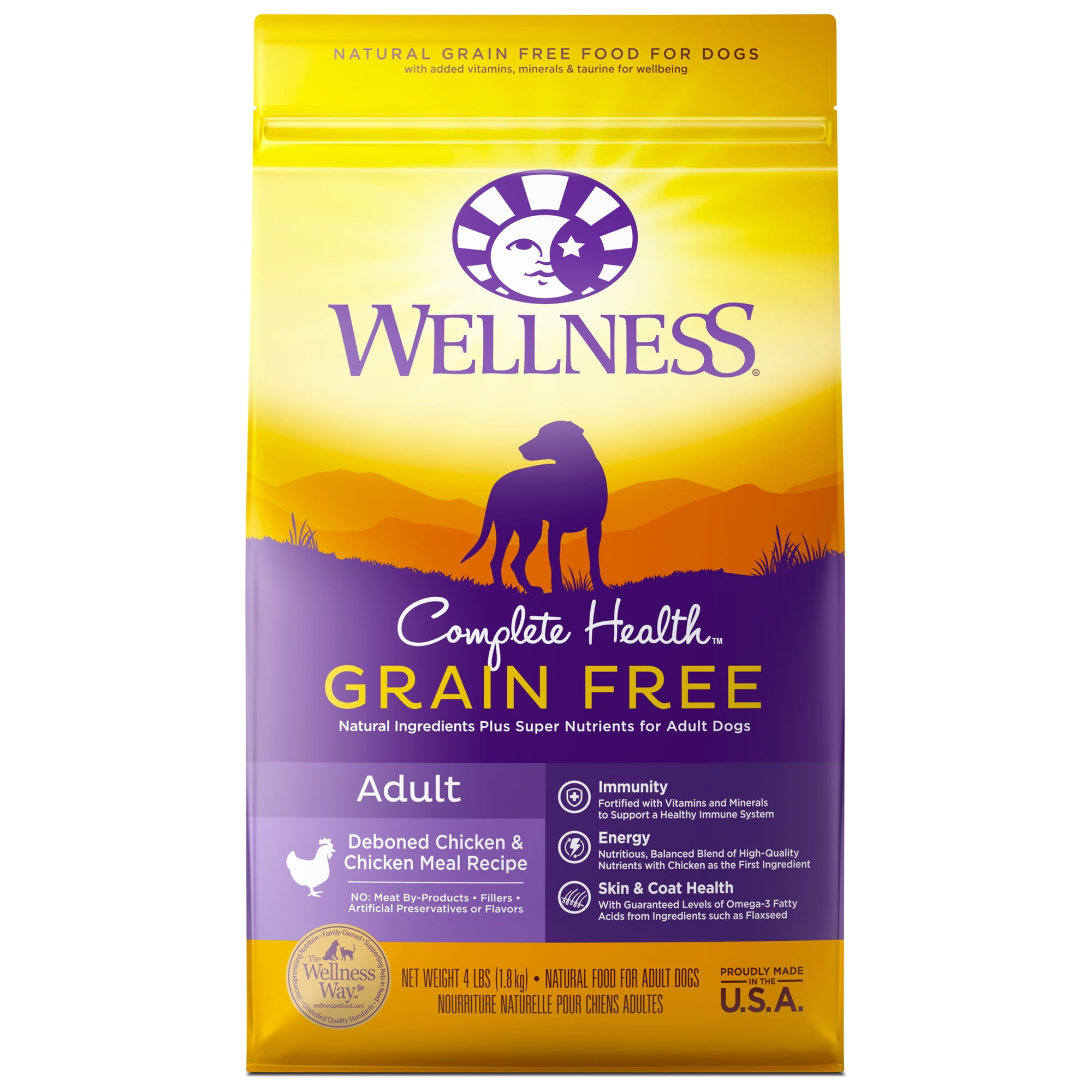 Wellness Complete Health Natural Grain Free Dry Dog Food, Chicken, 4