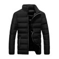 thumbnail image 1 of Men Bubble Puffer Jacket Long Sleeve Quilted Coat Winter Warm Casual Padded Outwear, 1 of 3