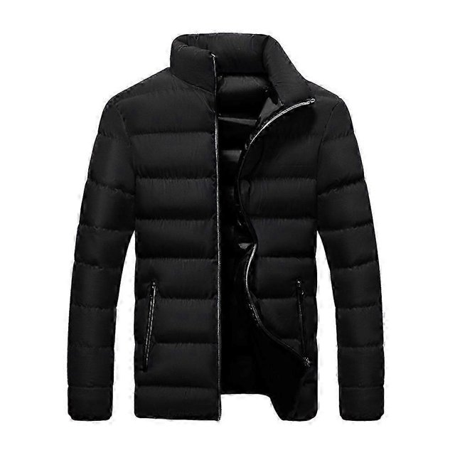 Men Bubble Puffer Jacket Long Sleeve Quilted Coat Winter Warm Casual Padded Outwear