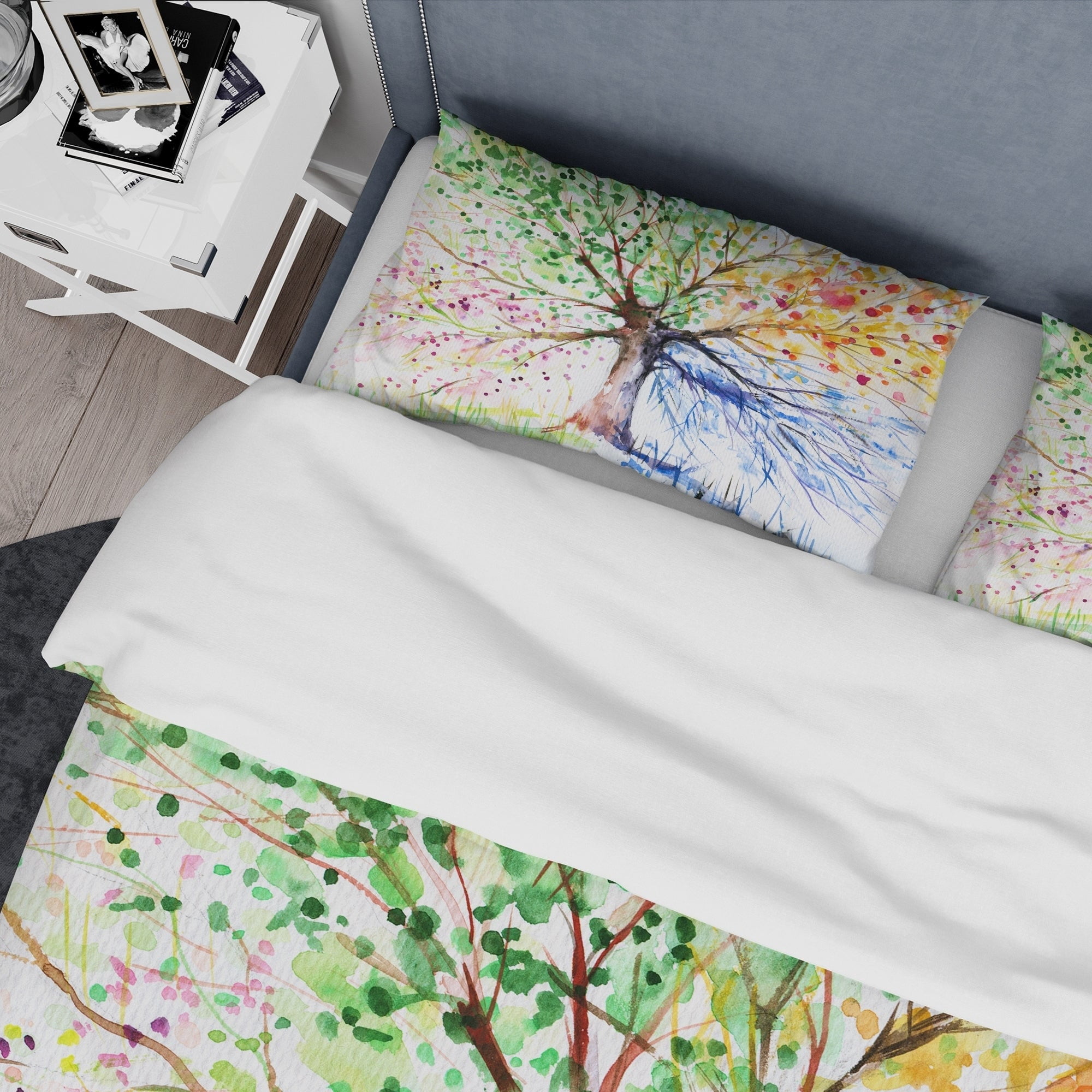 Designart 'Four Seasons Tree' Floral Duvet Cover Set