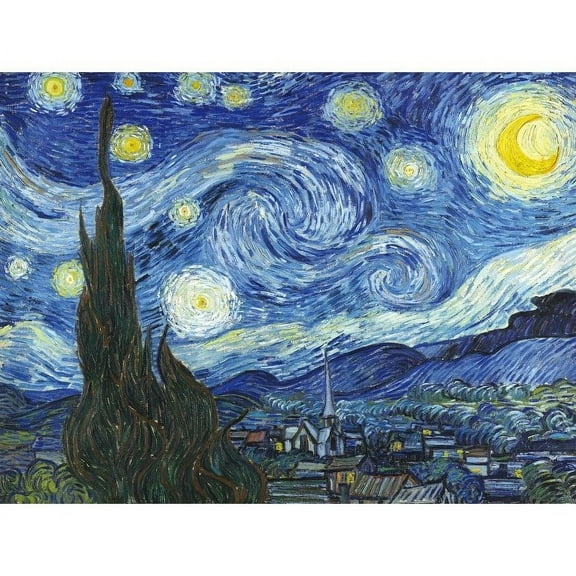 Epic Graffiti "Starry Night" by Vincent van Gogh in High Gloss Acrylic Wall Art, 30" x 40"