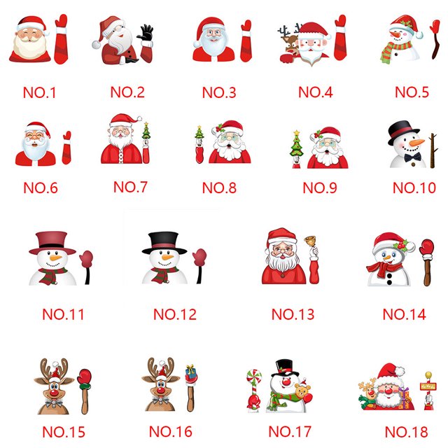 kurtrusly Car Stickers Car Rear Windshield Decals Christmas Decoration Waving Wiper Stickers Rear Window Wiper Decor