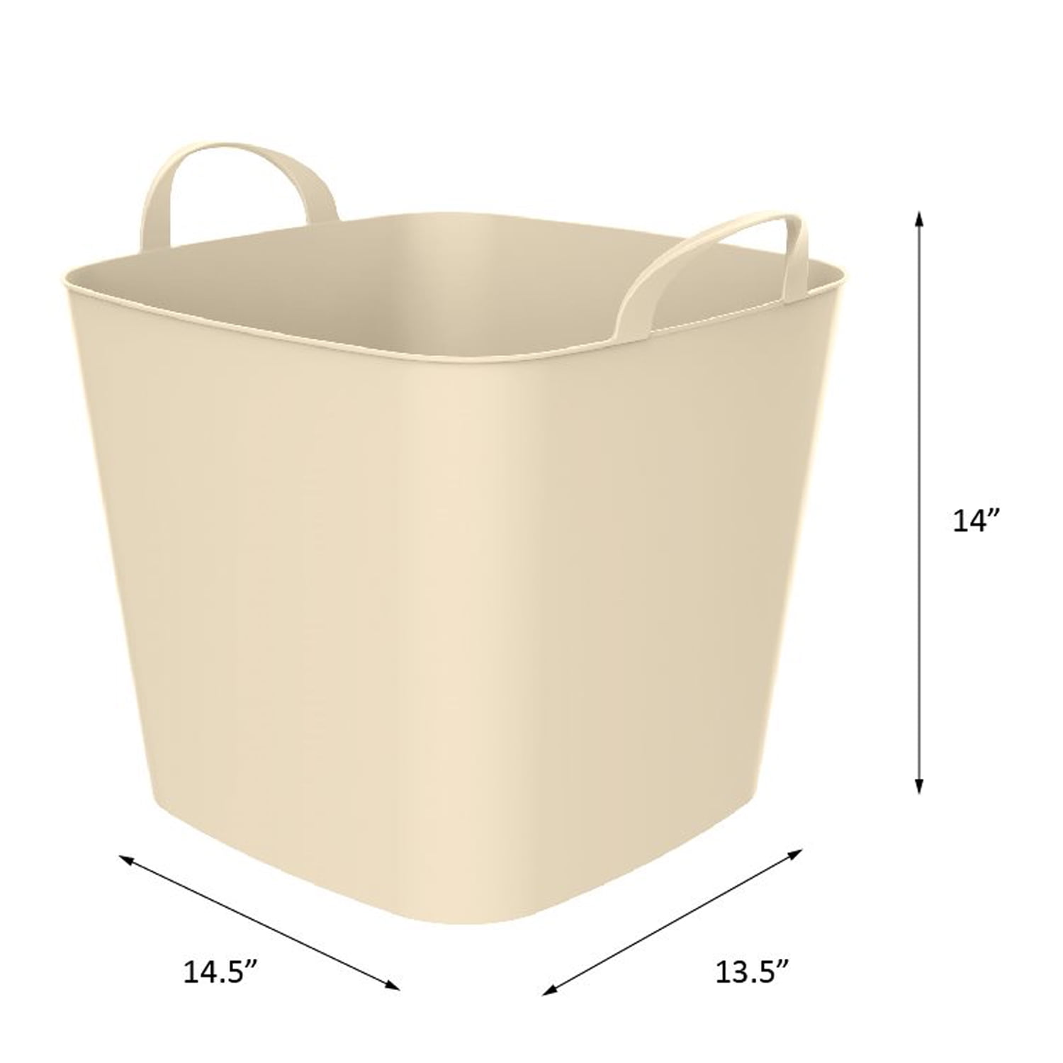 40L Flexible Tub Bucket with Carry Handles Home Garden Storage
