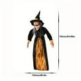 thumbnail image 6 of Halloween animated witch with sound and light effects (AAA batteries not included), perfect for haunted house decoration, voice-activated witch party horror hangings, Halloween escape props, 6 of 8