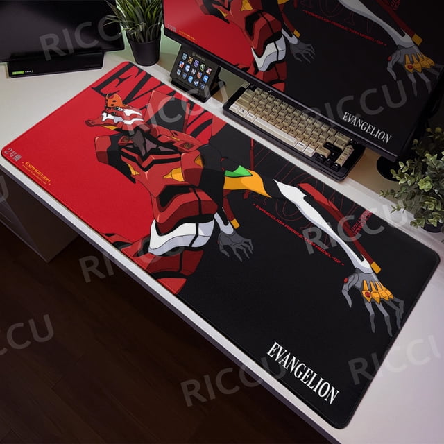 Alfombrillas grandes E-E-Evangelione, alfombrilla para ratón, escritorio de jugador, alfombra XXL, accesorios de oficina, alfombras para mesa de ordenador