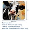 thumbnail image 5 of Cattle Printed Square Desk Pad Mouse Pad Desk Mat Non-Slip Rubber Bottom – 8.3x9.8 Inch – Suitable for Office and Gaming, 5 of 6