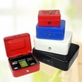 thumbnail image 3 of Caja de efectivo Yuarrent de metal azul con cerradura codificada, 3 of 6