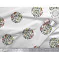 thumbnail image 2 of Soimoi Polyester Crepe Fabric Leaves & Floral Block Decor Fabric Printed Yard 52 Inch Wide, 2 of 3