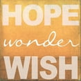 thumbnail image 2 of Greene, Taylor 15x15 Black Ornate Wood Framed with Double Matting Museum Art Print Titled - Hope Wonder Wish Orange, 2 of 4