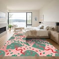 thumbnail image 3 of ODIKA 2'x3' Machine Washable Non-Slip Area Rug, Abstract Pink High Traffic Rug, Pink, 1173883, 3 of 7