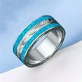thumbnail image 2 of K-KED Punk Men Titanium Stainless Steel Ring Wedding Delicate Jewelry Band Rings Sz 6-12-6-Style 4, 2 of 6