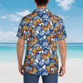 thumbnail image 4 of Fuzoiu Colorful Butterfly1 Print Hawaiian Shirt for Men, Summer Beach Casual Short Sleeve Button Down Shirts, Men’s Beach Summer Shirts with Pocket,3X-Large, 4 of 7