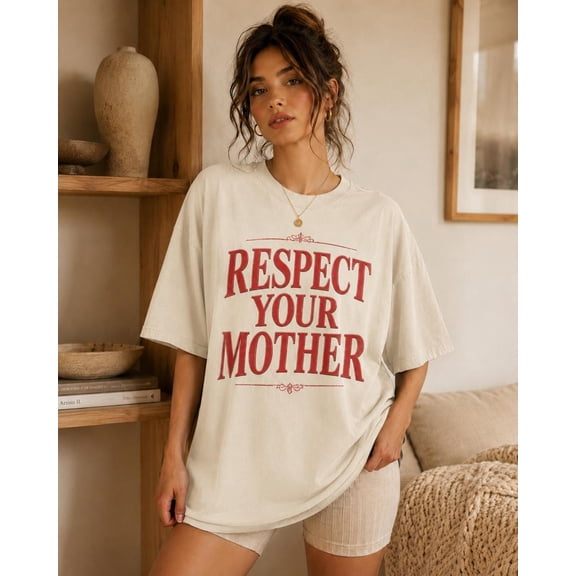 Respect Your Mother Shirt Vintage Typography Mom Tee Mom Gift