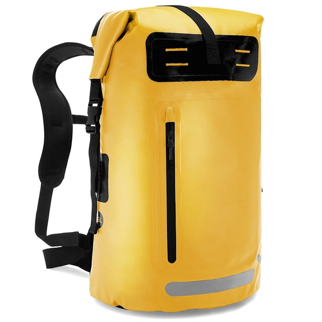yeacher Customizable PVC Waterproof Backpack for Outdoor Adventures, Cycling, and Water Sports - Large Capacity, Durable, and Comfortable (Yellow, 100 Units Minimum)