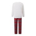 thumbnail image 3 of Christmas Family Matching Pajamas Set Print Long Sleeve Tops, Plaid Pants, 3 of 9