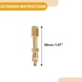 thumbnail image 5 of 1 Set 50mm Tire Valve Extension with Plastic double-ended Valve Core Tool Sealing Ring Valve Core Remover Cap 180 Degree Tyre Valve Inflation Adapter, 5 of 6