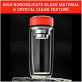 thumbnail image 4 of ¡Precios Bajos!, Taza de separación de té Taza de vidrio para preparar té de doble capa BUENA silicona de boro espesada a prueba de explosiones Akmoler, 4 of 9