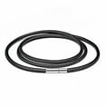 thumbnail image 3 of GKNET Black Wax Leather Cord Stainless Steel Rotary Clasp Necklace Choker Rope Je^ WY4-45cm-/-1mm, 3 of 9