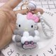 thumbnail image 1 of Llavero Kawaii Sanrios Hellokittys de dibujos animados, Bola de flores portátil de Anime, colgante de perlas, adorno de coche, regalo de cumpleaños para niñas Fivean unisex, 1 of 2