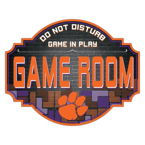 Clemson Tigers 12'' Game Room Tavern Sign