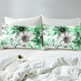 thumbnail image 3 of Erosebridal Chic Floral King Bedding Sets Women Daisy Flower Duvet Cover, Green Ombre Bed Set Gradient Oil Painting Comforter Cover, Vintage Watercolor Bed Cover, 3 of 6