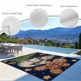 thumbnail image 3 of Navy Blue Christmas Outdoor Rug for Patio/Deck/Porch, Non-Slip Large Area Rug 4 x 6 Ft, Xmas Tree Gingerbread Snowman Winter Indoor Outdoor Rugs Washable Area Rugs, Camping Rug Carpet Runner, 3 of 8
