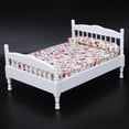 thumbnail image 4 of Mini Doll House Bedroom Bed Model - White Furniture Toy, 4 of 11