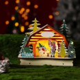 thumbnail image 3 of Christmas Glowing Small House Santa For Doll Figurine Cabin Led Light Xmas Decor, 3 of 5