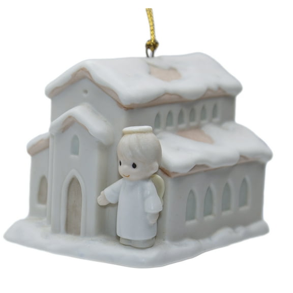 Precious Moments Ornament: 528021 There Is a Christian Welcome Here (2") Chapel Exclusive