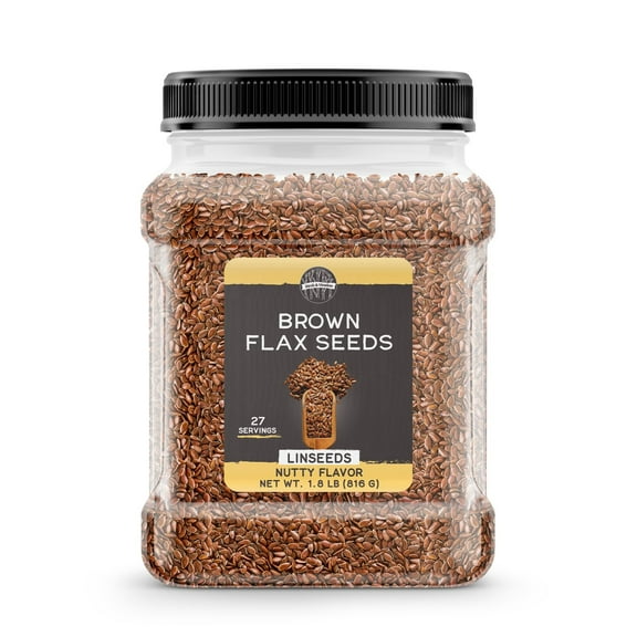 Birch & Meadow Brown Flax Seeds, 1.8 lb, Nutty Flavor, Linseeds