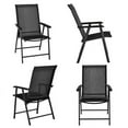 thumbnail image 3 of GVN Set of 2 Outdoor Patio Folding Chair with Ergonomic Armrests-Black, Outdoor Furniture Chairs for Backyard, Porch, Garden, Poolside, 3 of 10
