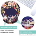 thumbnail image 3 of Mouse Pad with Wrist Support, Ergonomic Mouse Pad with Memory Foam Wrist Rest Cushion, Non-Slip Rubber Base Gaming Mice Pad for Home Office Computer Laptop, Flowers, 3 of 14